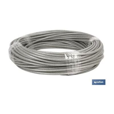 Cofan Cavo in acciaio 10mm - 6 x 19 +1 - Cristallo Cofan Cavo in acciaio 10mm - 6 x 19 +1 - Cristallo