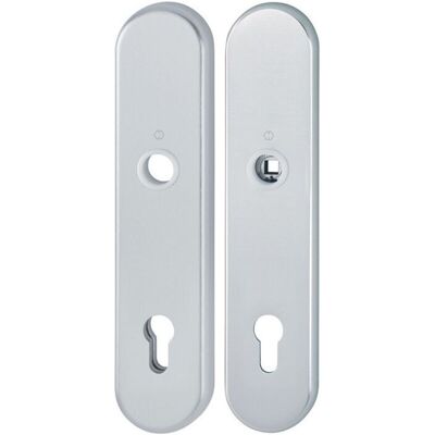 Hoppe - Coppia di Piastrine Lunghe F1 Alluminio Argento - Ferramenta per Porte e Finestre Hoppe - Coppia di Piastrine Lunghe F1 Alluminio Argento - Ferramenta per Porte e Finestre