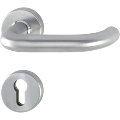 Set Maniglie Porta in Acciaio Inox Hoppe - Modello E138Z/42/42S - Per Porte Esterno & Appartamento Set Maniglie Porta in Acciaio Inox Hoppe - Modello E138Z/42/42S - Per Porte Esterno & Appartamento