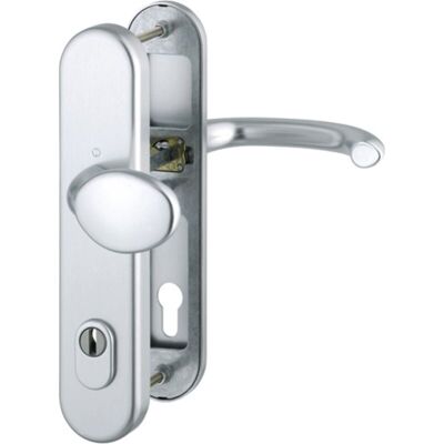 Set di serratura porta in alluminio Hoppe - Modello Marseille, reversibile, 92 mm Set di serratura porta in alluminio Hoppe - Modello Marseille, reversibile, 92 mm