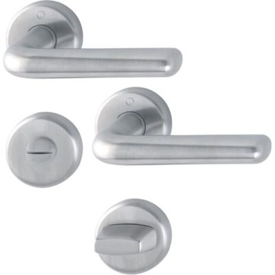 Kit Maniglie Porta in Acciaio Inox Helsingborg - Bagno/WC - Rotonda Kit Maniglie Porta in Acciaio Inox Helsingborg - Bagno/WC - Rotonda