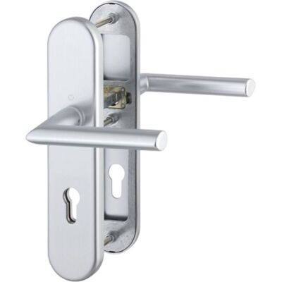 Set Maniglie Porta in Alluminio Hoppe Stockholm - 72mm, Quadretto 8mm, Per Porte Esterne/Interno Set Maniglie Porta in Alluminio Hoppe Stockholm - 72mm, Quadretto 8mm, Per Porte Esterne/Interno