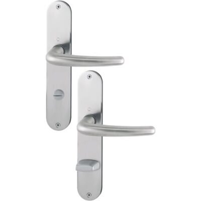 Set maniglia lunga in acciaio inossidabile Hoppe Denver - Maniglia per porta interna con rosetta Set maniglia lunga in acciaio inossidabile Hoppe Denver - Maniglia per porta interna con rosetta