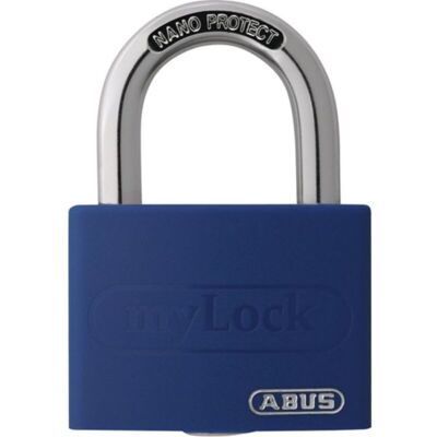 Abus T65AL / 40 Lucchetto blu lucido - Cilindro - Corpo in alluminio Abus T65AL / 40 Lucchetto blu lucido - Cilindro - Corpo in alluminio
