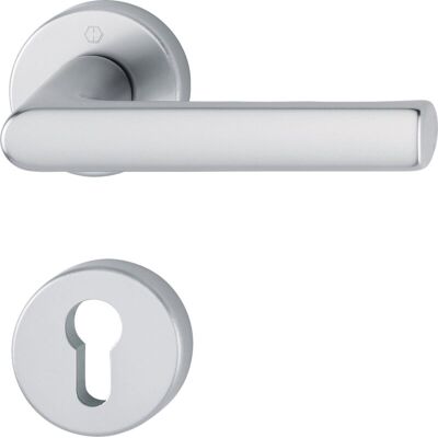 Set maniglie porta in alluminio Hoppe - Argento - 1700/42KB/42KBS Set maniglie porta in alluminio Hoppe - Argento - 1700/42KB/42KBS