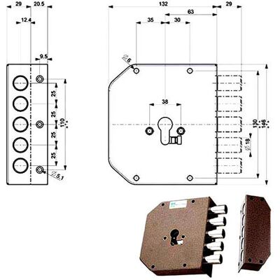 MOTTURA Modello 38600 - Serratura cilindro europeo per porte in legno MOTTURA Modello 38600 - Serratura cilindro europeo per porte in legno