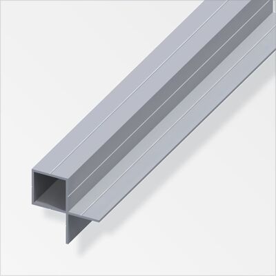 ALFER Tubo Quadrato 23,5 2 Lati Interni Alluminio 1 Metro ALFER Tubo Quadrato 23,5 2 Lati Interni Alluminio 1 Metro