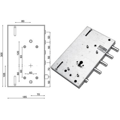 MOTTURA Serratura Porta Blindata X Cilindro Europeo Dx 89.8561.gd03 MOTTURA Serratura Porta Blindata X Cilindro Europeo Dx 89.8561.gd03