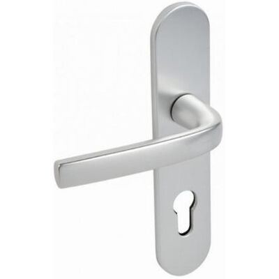 Set maniglie Logio a doppia leva - Piastra grande - Alluminio argento - Maniglie porte Set maniglie Logio a doppia leva - Piastra grande - Alluminio argento - Maniglie porte