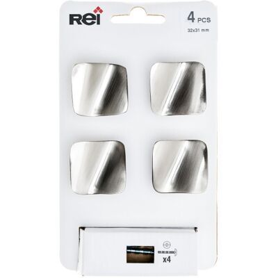 Pomello porta Rei 749 Nichel - Ergonomico 32x31mm - Metallo Argento Pomello porta Rei 749 Nichel - Ergonomico 32x31mm - Metallo Argento