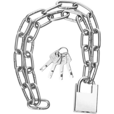 KEEMOTE Catena Antifurto Per Bicicletta Da 100 Cm, Catena Di Sicurezza, Lucchetto Per Moto, In Acciaio Inox Con Lucchetto E Chiave, Per Garage, Porte, Recinzioni KEEMOTE Catena Antifurto Per Bicicletta Da 100 Cm, Catena Di Sicurezza, Lucchetto Per Moto, In Acciaio Inox Con Lucchetto E Chiave, Per Garage, Porte, Recinzioni