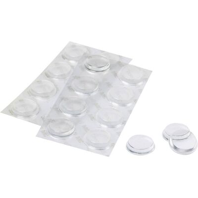 3M Sj 5344 Mpcb Piedino Di Fissaggio Autoadesivo, Rotondo Trasparente (ø X A) 19 Mm X 4 Mm 16 Pz. - 3M Sj 5344 Mpcb Piedino Di Fissaggio Autoadesivo, Rotondo Trasparente (ø X A) 19 Mm X 4 Mm 16 Pz. -