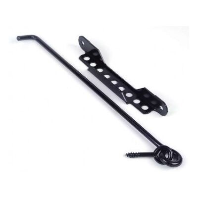 TORBEL Gancio A Vite Ø8 Mm Con Cremagliera 400 Mm - Nero - 9243404 TORBEL Gancio A Vite Ø8 Mm Con Cremagliera 400 Mm - Nero - 9243404