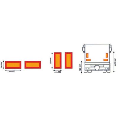 STICKERSLAB Ece 70.01 Pannelli Rifrangenti Per Rimorchi Kit Da 4 Pezzi In Classe 3 Alluminio - Modello: Alluminio STICKERSLAB Ece 70.01 Pannelli Rifrangenti Per Rimorchi Kit Da 4 Pezzi In Classe 3 Alluminio - Modello: Alluminio