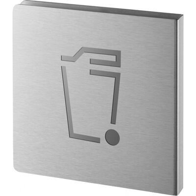 THIRARD Targa Locale Rifiuti In Acciaio Inox Spazzolato, 120 X 120 Mm – THIRARD Targa Locale Rifiuti In Acciaio Inox Spazzolato, 120 X 120 Mm –