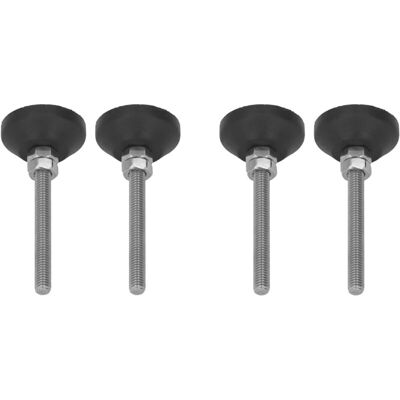 OEM Piedini Di Livellamento Girevoli Regolabili – Set Di 4 Cuscinetti In Nylon Gommato, Filettatura M6, Diametro 30 Mm, Altezza 50 Mm OEM Piedini Di Livellamento Girevoli Regolabili – Set Di 4 Cuscinetti In Nylon Gommato, Filettatura M6, Diametro 30 Mm, Altezza 50 Mm