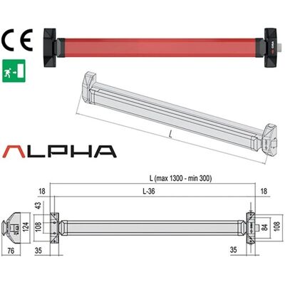 CISA Maniglione Ant. 5m801-10-0 (touch Laterale) CISA Maniglione Ant. 5m801-10-0 (touch Laterale)