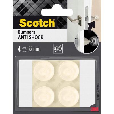 Scotch - Anti-Shock Adhesive Bumper - Ø22mm - Bianco - Paracolpi da parete Scotch - Anti-Shock Adhesive Bumper - Ø22mm - Bianco - Paracolpi da parete