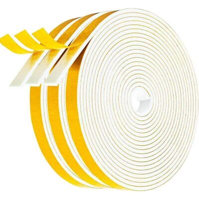 DPZO Guarnizione Isolante Per Porte, Striscia Di Tenuta In Gomma 6 Mm (l) X 3 Mm (h), Schiuma Adesiva, Sigillante Per Finestre Antiurto, Resistente Al Freddo E Agli Urti (3 Rotoli Da 5 M) DPZO Guarnizione Isolante Per Porte, Striscia Di Tenuta In Gomma 6 Mm (l) X 3 Mm (h), Schiuma Adesiva, Sigillante Per Finestre Antiurto, Resistente Al Freddo E Agli Urti (3 Rotoli Da 5 M)