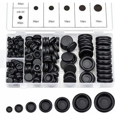 OEM Assortimento Di 170 Passacavi In Gomma, Tappi In Gomma Per Cavi Elettrici, Kit Di Guarnizioni Ad Anello Con Scatola Di Conservazione Per Pompa Dell'acqua Per Auto, 7 Misure, Colore Nero OEM Assortimento Di 170 Passacavi In Gomma, Tappi In Gomma Per Cavi Elettrici, Kit Di Guarnizioni Ad Anello Con Scatola Di Conservazione Per Pompa Dell'acqua Per Auto, 7 Misure, Colore Nero