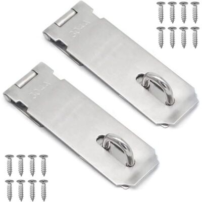 OEM 2 Pezzi Di Lucchetto Argento, Chiusura Per Porta, Serratura In Acciaio, Chiusura A Leva, Lucchetto Da 128mm Con Viti Per Porta Di Sicurezza Dell'armadio OEM 2 Pezzi Di Lucchetto Argento, Chiusura Per Porta, Serratura In Acciaio, Chiusura A Leva, Lucchetto Da 128mm Con Viti Per Porta Di Sicurezza Dell'armadio