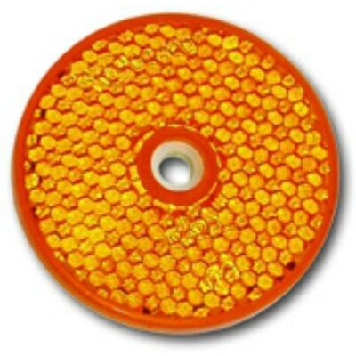 STICKERSLAB - Adesivo riflettente circolare - arancione - foro centrale STICKERSLAB - Adesivo riflettente circolare - arancione - foro centrale