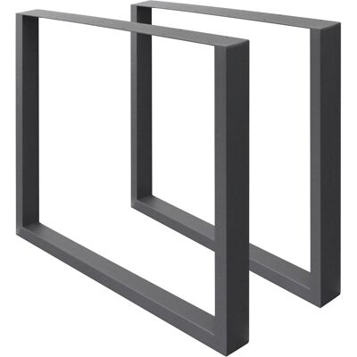 ECD GERMANY - 2 X Gambe Per Tavolo In Acciaio Struttura Telaio Tavolo - Grigio - 70 X 72 Cm - Design Stile Industriale - Set Di 2 Piedi Struttura Tavolo Da Salotto Base Cornice Seduta Gambe Rettangolare ECD GERMANY - 2 X Gambe Per Tavolo In Acciaio Struttura Telaio Tavolo - Grigio - 70 X 72 Cm - Design Stile Industriale - Set Di 2 Piedi Struttura Tavolo Da Salotto Base Cornice Seduta Gambe Rettangolare