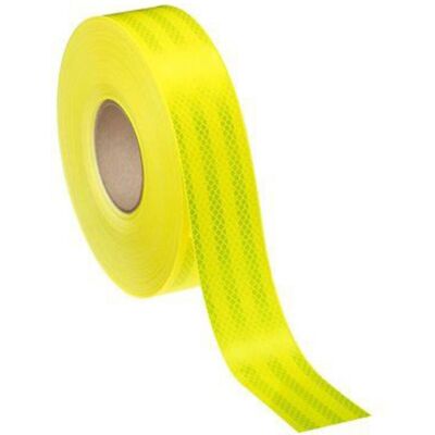 STICKERSLAB Nastro Adesivo Rifrangente Giallo Fluorescente Ad Alta Intensità Larghezza - 50mm, Lunghezza - 1 Metro STICKERSLAB Nastro Adesivo Rifrangente Giallo Fluorescente Ad Alta Intensità Larghezza - 50mm, Lunghezza - 1 Metro
