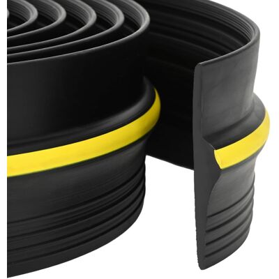 VIDAXL Guarnizione Per Pavimento Del Garage Nero E Giallo Pvc VIDAXL Guarnizione Per Pavimento Del Garage Nero E Giallo Pvc
