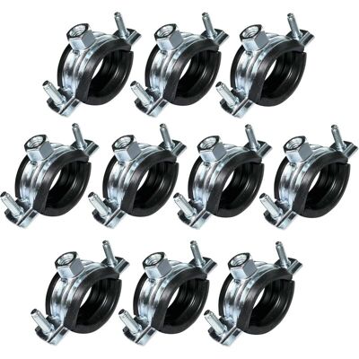 OEM Confezione Da 10 Fascette Insonorizzate Per Tubi - Staffa Di Montaggio Con Guarnizione - Per Tubi Di Diametro 1" (32-36 Mm) - Acciaio Zincato - Attacco A Vite M8/m10 OEM Confezione Da 10 Fascette Insonorizzate Per Tubi - Staffa Di Montaggio Con Guarnizione - Per Tubi Di Diametro 1" (32-36 Mm) - Acciaio Zincato - Attacco A Vite M8/m10