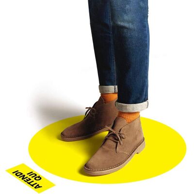 4R QUATTROERRE.IT Bollo Adesivo Segnaletica Distanziamento Sociale Per Pavimento, Giallo 4R QUATTROERRE.IT Bollo Adesivo Segnaletica Distanziamento Sociale Per Pavimento, Giallo