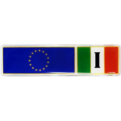 4R QUATTROERRE.IT 3d Sticker Targhetta Europa - Italia 4R QUATTROERRE.IT 3d Sticker Targhetta Europa - Italia