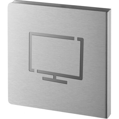 THIRARD Targa Segnaletica <>, Acciaio Inox Spazzolato, 120 X 120 Mm – THIRARD Targa Segnaletica <>, Acciaio Inox Spazzolato, 120 X 120 Mm –