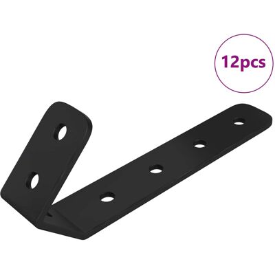 VIDAXL Ganci 12 Pz Nero M5 X 110 Mm Ferro VIDAXL Ganci 12 Pz Nero M5 X 110 Mm Ferro