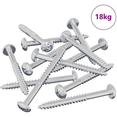 VIDAXL Vite In Legno 3273 Pz Argento 9,8 X 53 Mm Acciaio VIDAXL Vite In Legno 3273 Pz Argento 9,8 X 53 Mm Acciaio