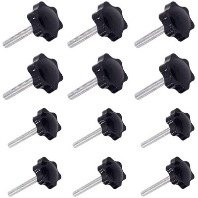 HABITEX 12 Pezzi M6 (32) × 40mm E M8 (38) × 40mm Manopole Di Serratura A Filetto Maschio Gripandles Viti Maniglie Pulsanti Stella HABITEX 12 Pezzi M6 (32) × 40mm E M8 (38) × 40mm Manopole Di Serratura A Filetto Maschio Gripandles Viti Maniglie Pulsanti Stella
