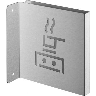 THIRARD Targa Segnaletica <>, Acciaio Inox Spazzolato, 120 X 120 Mm, Con Bordo Ripiegato – THIRARD Targa Segnaletica <>, Acciaio Inox Spazzolato, 120 X 120 Mm, Con Bordo Ripiegato –