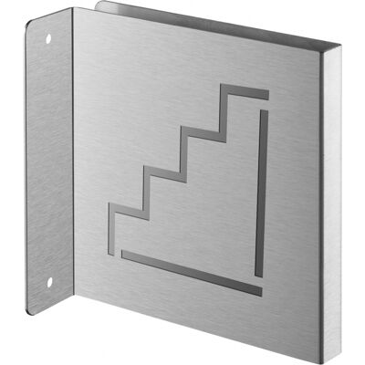 THIRARD Targa Segnaletica <>, Acciaio Inox Spazzolato, 120 X 120 Mm, Con Bordo Ripiegato – THIRARD Targa Segnaletica <>, Acciaio Inox Spazzolato, 120 X 120 Mm, Con Bordo Ripiegato –