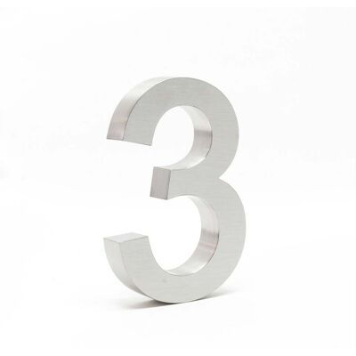 HELLOSHOP26 Targa Civica "3" Acciaio Inox 20 Cm Materiale Di Montaggio Arial 3d 160001427 HELLOSHOP26 Targa Civica "3" Acciaio Inox 20 Cm Materiale Di Montaggio Arial 3d 160001427