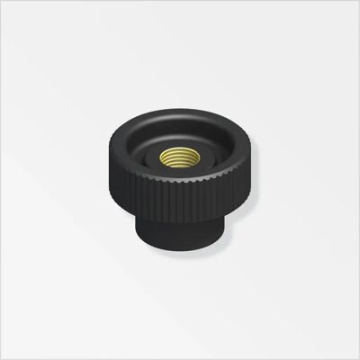 ALFER Dadi Zigrinati M5 Filettatura Ottone Pvc Nero 4 Pezzi ALFER Dadi Zigrinati M5 Filettatura Ottone Pvc Nero 4 Pezzi