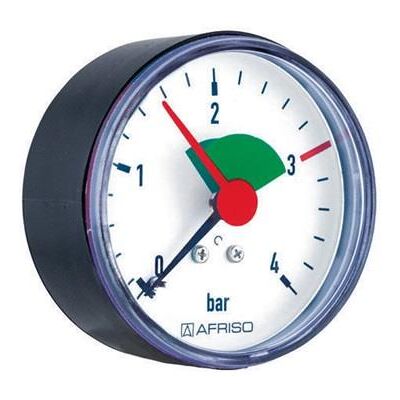 Manometro Afriso 1930 - 0-4 bar - Orizzontale - 63mm - Connessione 1/4" - Manometro Manometro Afriso 1930 - 0-4 bar - Orizzontale - 63mm - Connessione 1/4" - Manometro