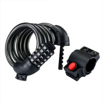 XISRENS Lucchetto Per Bicicletta Ad Alta Sicurezza Con Combinazione A 5 Cifre Reimpostabile, 1.2 Mx 12 Mm (nero) XISRENS Lucchetto Per Bicicletta Ad Alta Sicurezza Con Combinazione A 5 Cifre Reimpostabile, 1.2 Mx 12 Mm (nero)