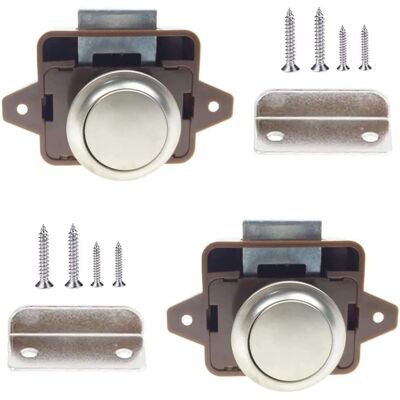 OEM 2 Pezzi Serratura Maniglia A Pulsante, Chiusura A Pulsante, Serratura Per Porta A Spinta, Chiusura A Manopola Per Porta Dell'armadio Senza Chiave Per Porta, Armadietto, Camper, Yacht (marrone) OEM 2 Pezzi Serratura Maniglia A Pulsante, Chiusura A Pulsante, Serratura Per Porta A Spinta, Chiusura A Manopola Per Porta Dell'armadio Senza Chiave Per Porta, Armadietto, Camper, Yacht (marrone)