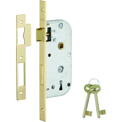 THIRARD Serratura Eco Da Incasso, Asse 40 Mm, Catenaccio E Scrocco, Frontale Ottonato, 1 Chiave – THIRARD Serratura Eco Da Incasso, Asse 40 Mm, Catenaccio E Scrocco, Frontale Ottonato, 1 Chiave –