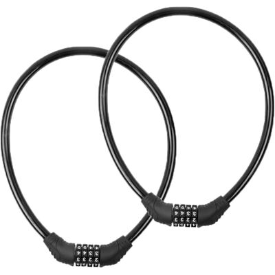 LIIYIELA Set Di 2 Lucchetti Per Bicicletta - Lucchetto A Catena - Lucchetto Con Combinazione A 4 Cifre Con Reset Di Sicurezza - Cavo Con Combinazione Autoavvolgente - Staffa Di Montaggio Non Inclusa - Ann LIIYIELA Set Di 2 Lucchetti Per Bicicletta - Lucchetto A Catena - Lucchetto Con Combinazione A 4 Cifre Con Reset Di Sicurezza - Cavo Con Combinazione Autoavvolgente - Staffa Di Montaggio Non Inclusa - Ann