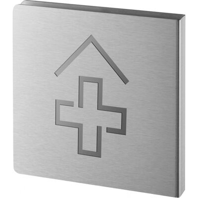 THIRARD Targa Infermeria In Acciaio Inox Spazzolato, 120 X 120 Mm – THIRARD Targa Infermeria In Acciaio Inox Spazzolato, 120 X 120 Mm –
