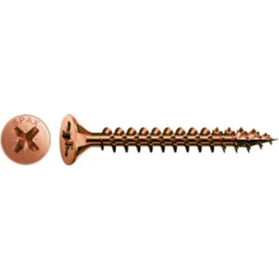 ABC Spax Viti Tsp Testa Svasata Piana A Croce Pozidriv Bronzo Diametro 5,0 mm Lunghezza 80 mm Confezione 200 pz ABC Spax Viti Tsp Testa Svasata Piana A Croce Pozidriv Bronzo Diametro 5,0 mm Lunghezza 80 mm Confezione 200 pz