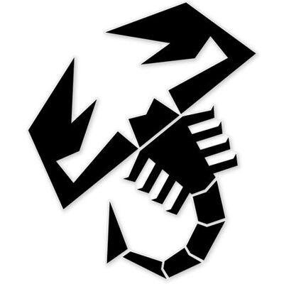 Abarth - Scorpion - Nero - 120mm - Sticker Abarth - Scorpion - Nero - 120mm - Sticker
