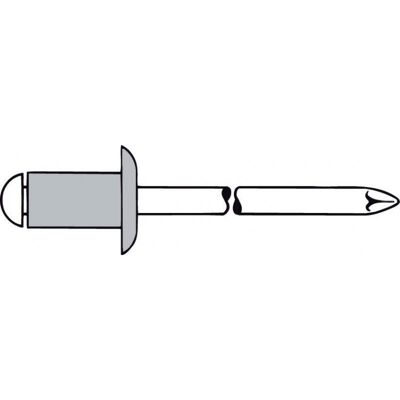 Rivetto Gesipa Alluminio Acciaio Inox 4x14mm Testa Piatta - Rivetto Rivetto Gesipa Alluminio Acciaio Inox 4x14mm Testa Piatta - Rivetto