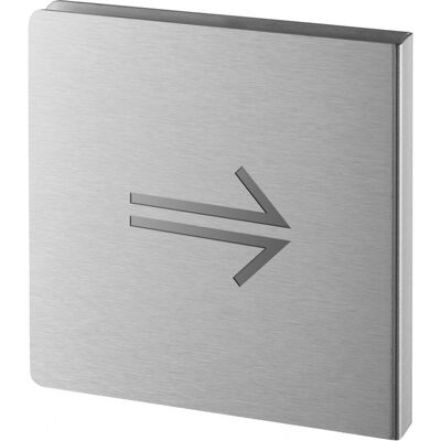 THIRARD Targa Con Freccia Destra In Acciaio Inox Spazzolato, 120 X 120 Mm – THIRARD Targa Con Freccia Destra In Acciaio Inox Spazzolato, 120 X 120 Mm –